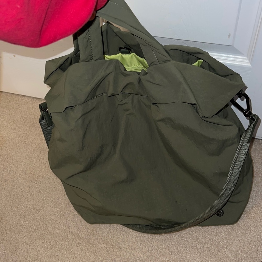 Lulu lemon green on my level bag